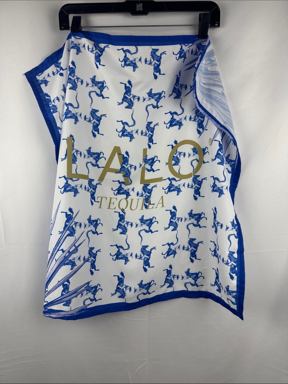 Tequila Lalo Blue White Gold Scarf Vaquero Cowboy Horse Caballo Agave